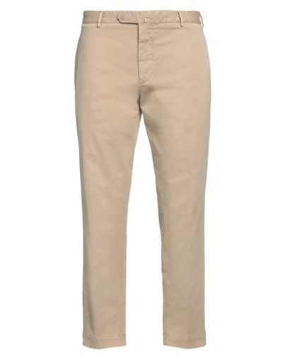 Santaniello Man Pants Sand Size 32 Cotton, Elastane In Beige