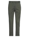 Santaniello Man Pants Military Green Size 30 Cotton, Elastane