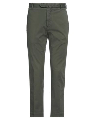 Santaniello Man Pants Military Green Size 30 Cotton, Elastane