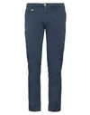 Barbati Man Pants Navy Size 28 Cotton, Elastane In Navy Blue
