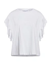 Le Sarte Del Sole Woman T-shirt White Size L Cotton, Elastane