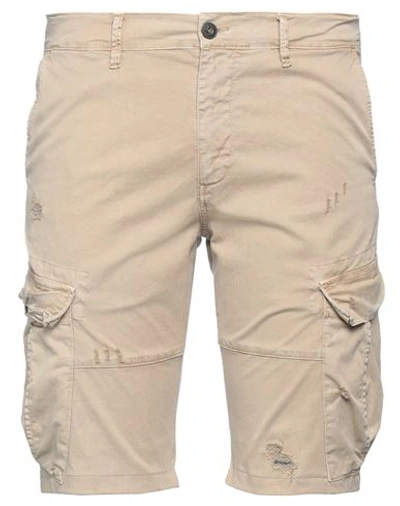 Imperial Man Shorts & Bermuda Shorts Beige Size 34 Cotton, Elastane