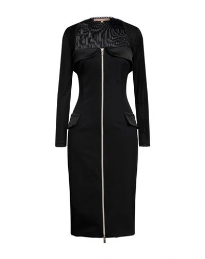 Babylon Woman Midi Dress Black Size 10 Polyamide, Elastane