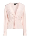 Pinko Twist-detail Long-sleeved Blouse In Pink