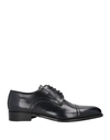 MIGLIORE MIGLIORE MAN LACE-UP SHOES MIDNIGHT BLUE SIZE 8.5 LEATHER