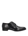 MIGLIORE MIGLIORE MAN LACE-UP SHOES BLACK SIZE 12 LEATHER