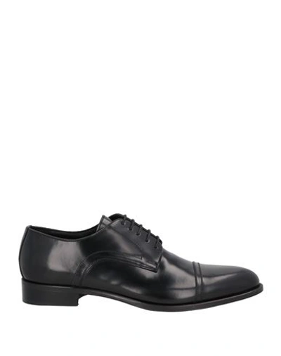MIGLIORE MIGLIORE MAN LACE-UP SHOES BLACK SIZE 12 LEATHER