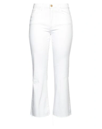 Merci .., Woman Jeans White Size 31 Cotton, Elastane