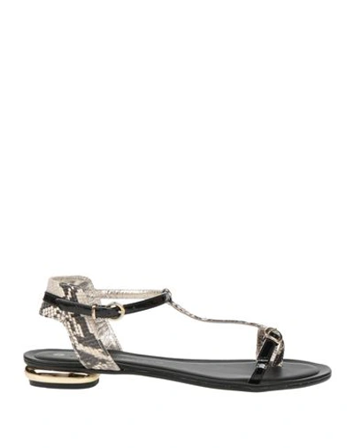 La Bottega Dell'artigiano Woman Thong Sandal Light Grey Size 5 Leather