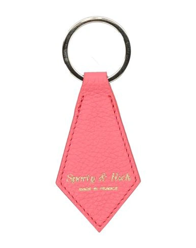 Sporty And Rich Sporty & Rich Woman Key Ring Coral Size - Leather In Red