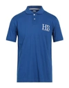 Harmont & Blaine Man Polo Shirt Bright Blue Size L Cotton