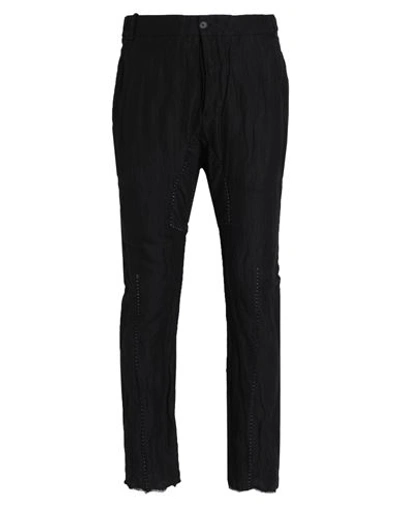 Masnada Man Pants Black Size 32 Cotton, Linen, Metal