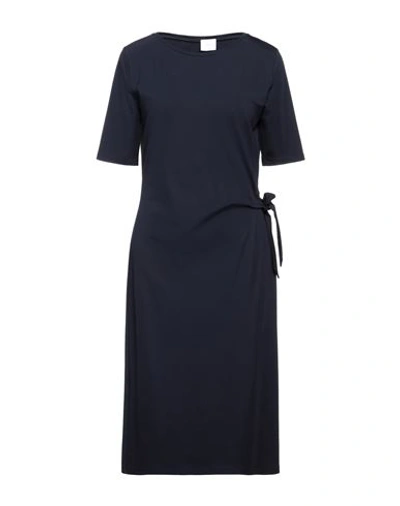 Merci .., Woman Midi Dress Midnight Blue Size 8 Viscose, Nylon, Elastane
