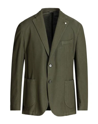 L.b.m 1911 L. B.m. 1911 Man Blazer Military Green Size 46 Cotton, Ramie