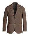 L.b.m 1911 L. B.m. 1911 Man Blazer Brown Size 36 Cotton, Ramie