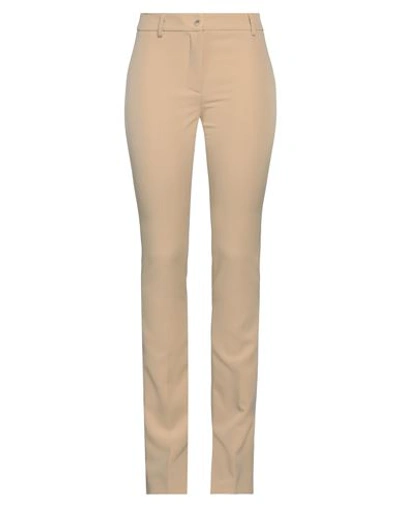 Blugirl Blumarine Woman Pants Camel Size 6 Polyester, Elastane In Beige