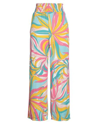 Pinko Woman Pants Turquoise Size L Viscose In Blue
