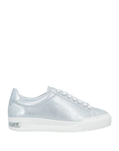 Baldinini Woman Sneakers Silver Size 11 Leather In Silver