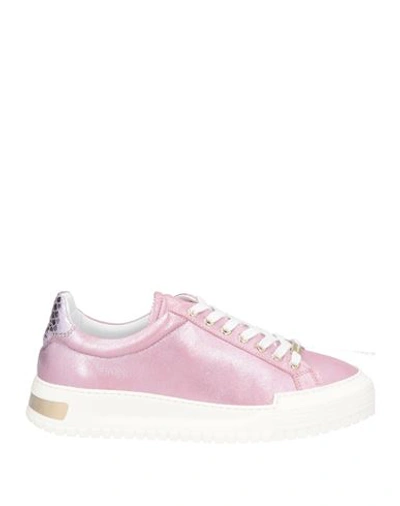 Baldinini Woman Sneakers Pink Size 11 Leather In Pink