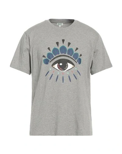 Kenzo Man T-shirt Grey Size Xl Cotton, Elastane