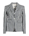 Mauro Grifoni Grifoni Woman Blazer Midnight Blue Size 10 Cotton, Polyester, Elastane In Blue