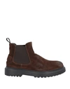 Rogal's Man Ankle Boots Cocoa Size 9 Calfskin In Brown