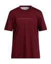 Brunello Cucinelli Man T-shirt Burgundy Size Xl Cotton In Red