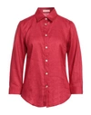 Camicettasnob Woman Shirt Red Size 12 Linen