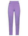 PINKO PINKO WOMAN PANTS PURPLE SIZE 8 VISCOSE, POLYAMIDE, ELASTANE