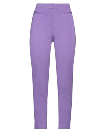 Pinko Woman Pants Purple Size 8 Viscose, Polyamide, Elastane