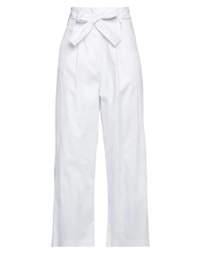 Le Sarte Del Sole Woman Pants White Size 8 Cotton, Polyamide, Elastane