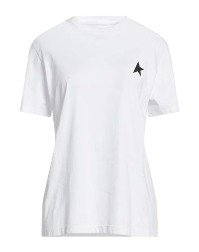 GOLDEN GOOSE GOLDEN GOOSE WOMAN T-SHIRT WHITE SIZE M COTTON