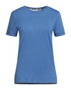 Barbour Woman T-shirt Blue Size 12 Cotton, Modal