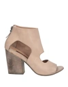 Marsèll Woman Ankle Boots Khaki Size 5 Leather In Beige