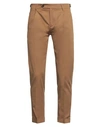 Berwich Man Pants Camel Size 28 Cotton, Elastane In Beige