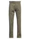 Berwich Man Pants Military Green Size 28 Cotton, Elastane