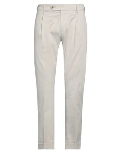 Berwich Man Pants Light Grey Size 34 Cotton, Elastane