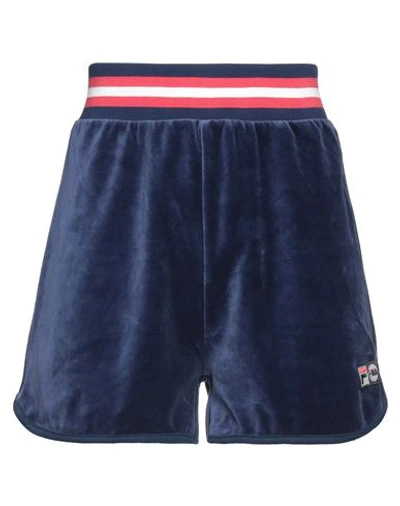 Fila Woman Shorts & Bermuda Shorts Navy Blue Size M Cotton, Polyester