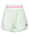 Fila Woman Shorts & Bermuda Shorts Light Green Size Xs Cotton, Polyester