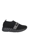 Baldinini Woman Sneakers Black Size 9.5 Textile Fibers