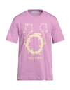 Trussardi Man T-shirt Mauve Size Xxl Cotton In Purple