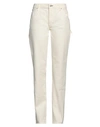 Rag & Bone Woman Pants Cream Size 30 Cotton In White