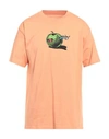 Obey Man T-shirt Salmon Pink Size Xl Cotton