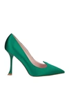 Roger Vivier Woman Pumps Green Size 8.5 Textile Fibers In Green