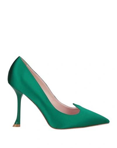 Roger Vivier Woman Pumps Green Size 8.5 Textile Fibers