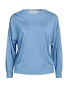Peserico Woman Sweater Azure Size 6 Viscose, Polyester In Blue