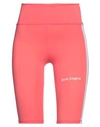 Palm Angels Woman Leggings Coral Size S Polyamide, Elastane, Polyester In Red