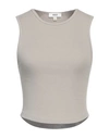 Agolde Woman Tank Top Grey Size S Organic Cotton, Lyocell, Elastane