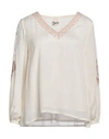 NKN NEKANE NKN NEKANE WOMAN TOP IVORY SIZE L VISCOSE