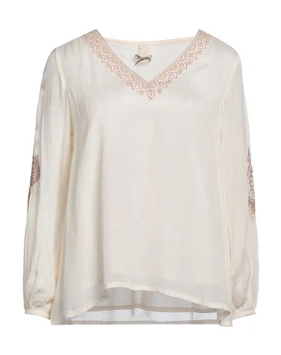 Nkn Nekane Woman Top Ivory Size L Viscose In White